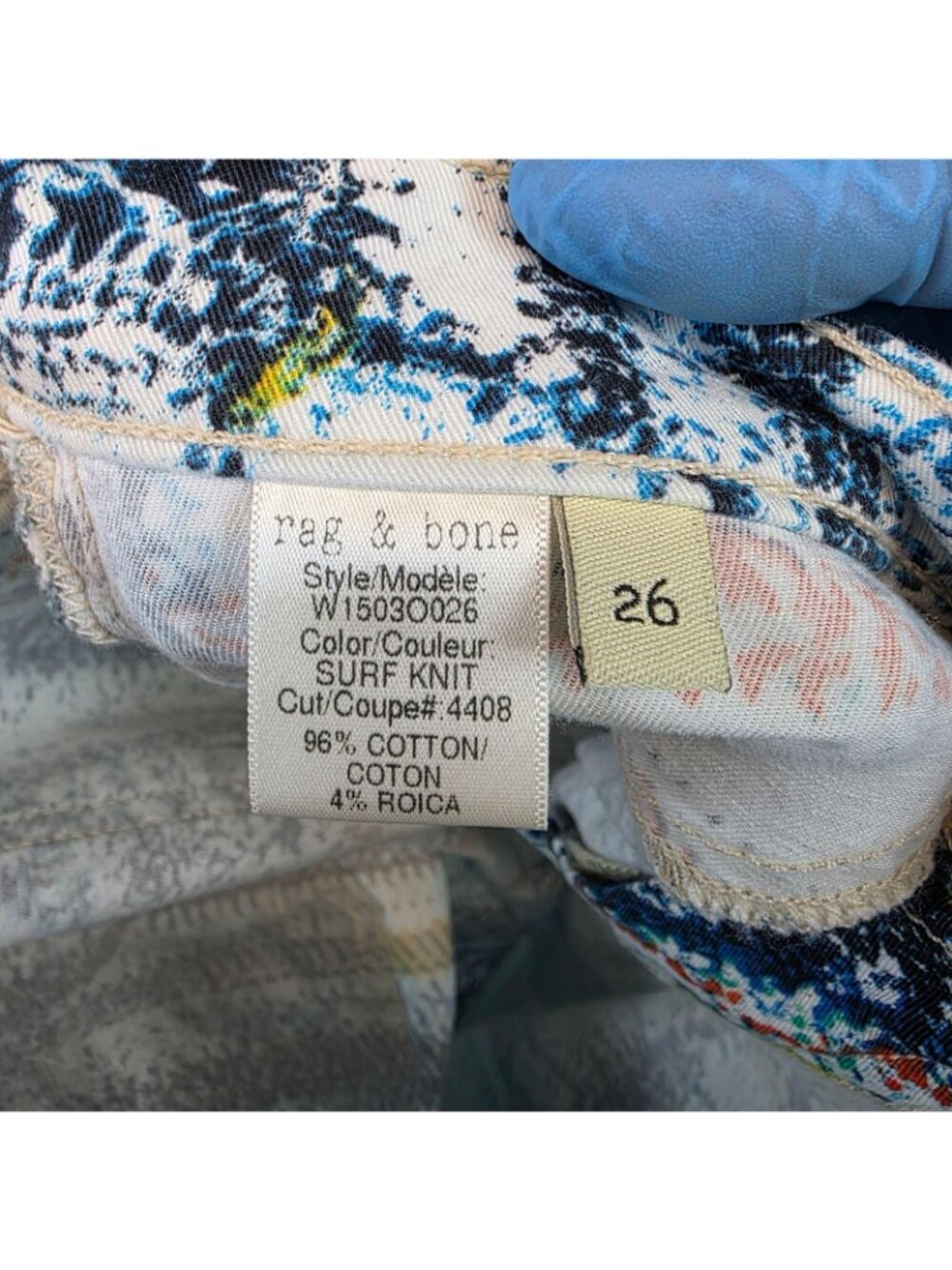Rag & Bone JEAN Legging Womens 26 Multicolor Surf Knit Jegging Stretch Geometric - Picture 5 of 12